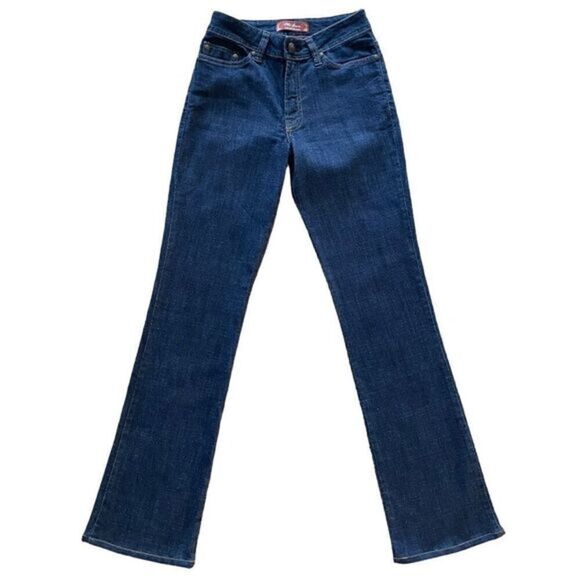 MU Jeans Authentic Dungarees High Waist Boot Cut Denim Stretch Women’s Size 2 - Picture 1 of 8